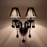 Baroque-style black wall light
