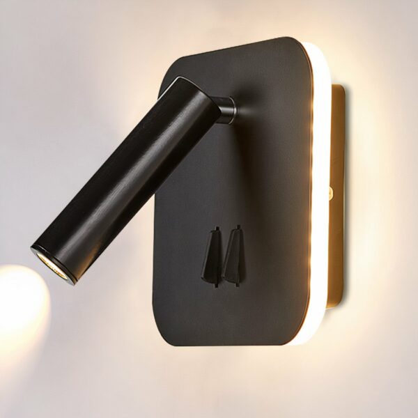 Flat wall light with switch