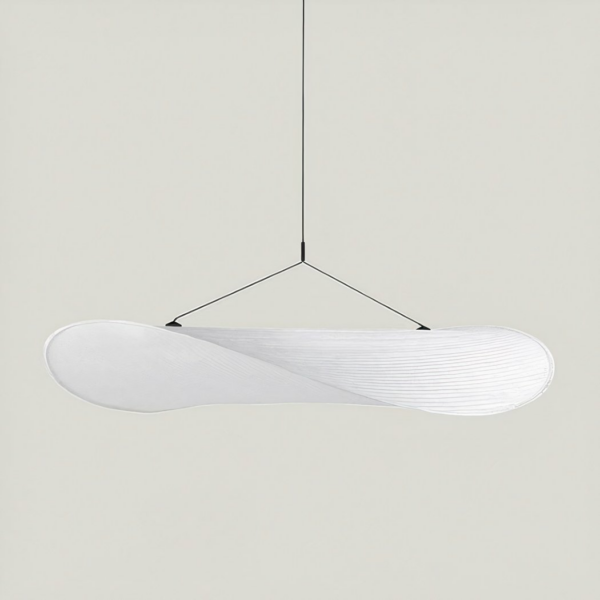 Modern Japanese-style fabric hanging on a grey background