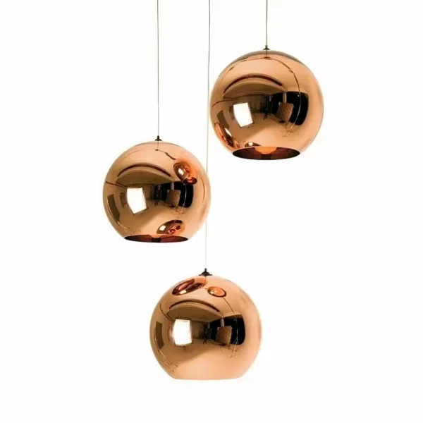 Modern Nordic design LED ball suspension with high-gloss finish