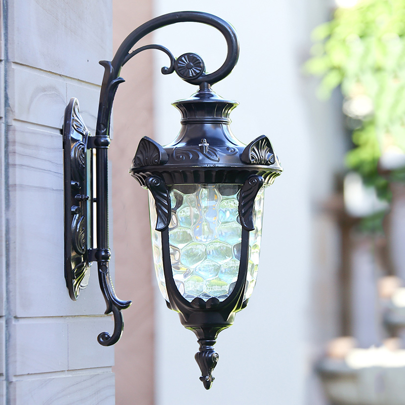 Vintage black outdoor wall lamp