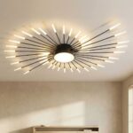 Modern LED ceiling light, metal, fireworks