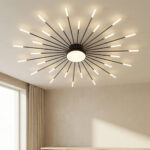 Modern LED ceiling light, metal, fireworks