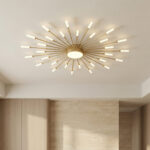 Modern LED ceiling light, metal, fireworks