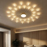 Modern LED ceiling light, metal, fireworks