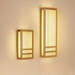 Japanese wooden wall light