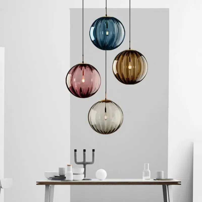 Modern Nordic design LED ball hanging lamp