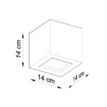 Cubic white ceramic wall light