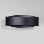 Graphic design wall lamp in black or white metal
