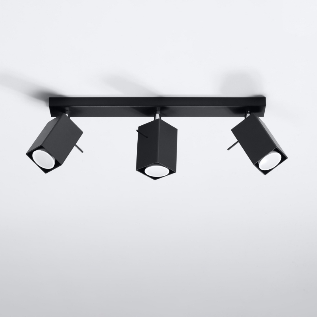 Metal ceiling light with 3 adjustable spotlights Metal ceiling light with 3 adjustable spotlights