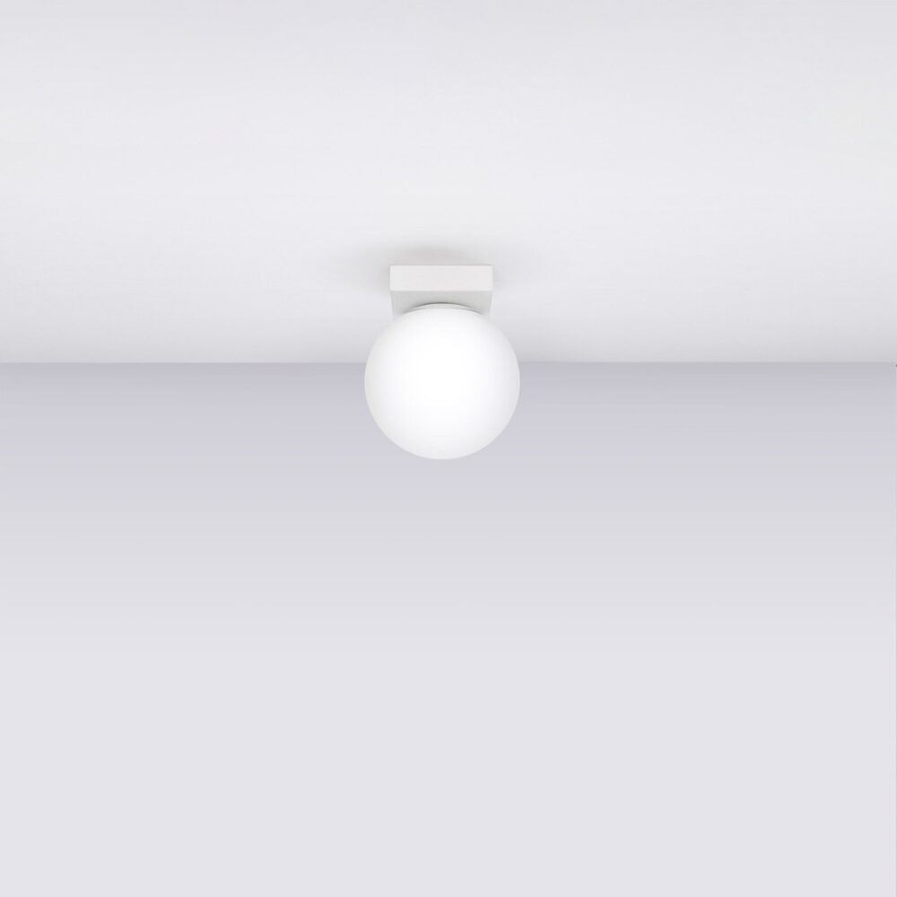 Minimalist glass ball ceiling light