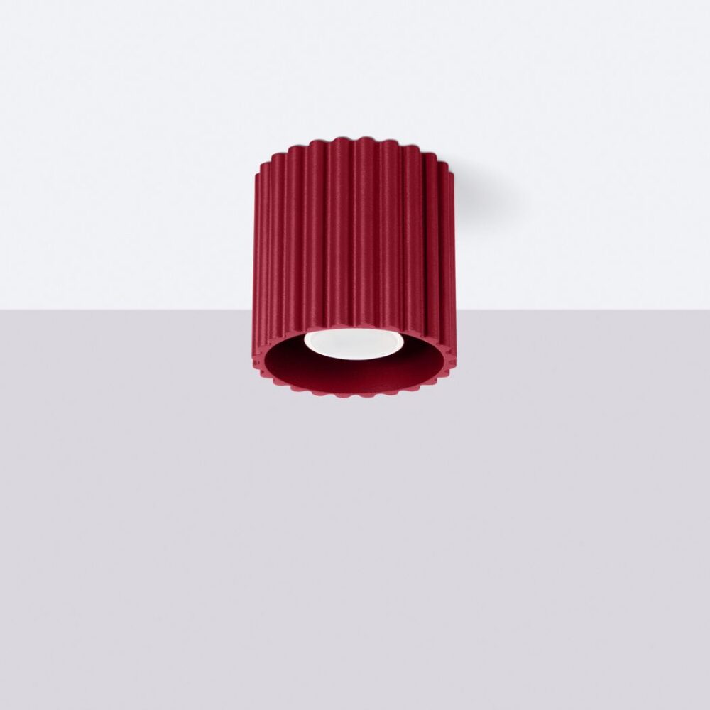 Round textured ceiling light in timeless, elegant colours