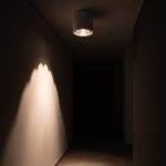 White ceramic cylinder spot ceiling light