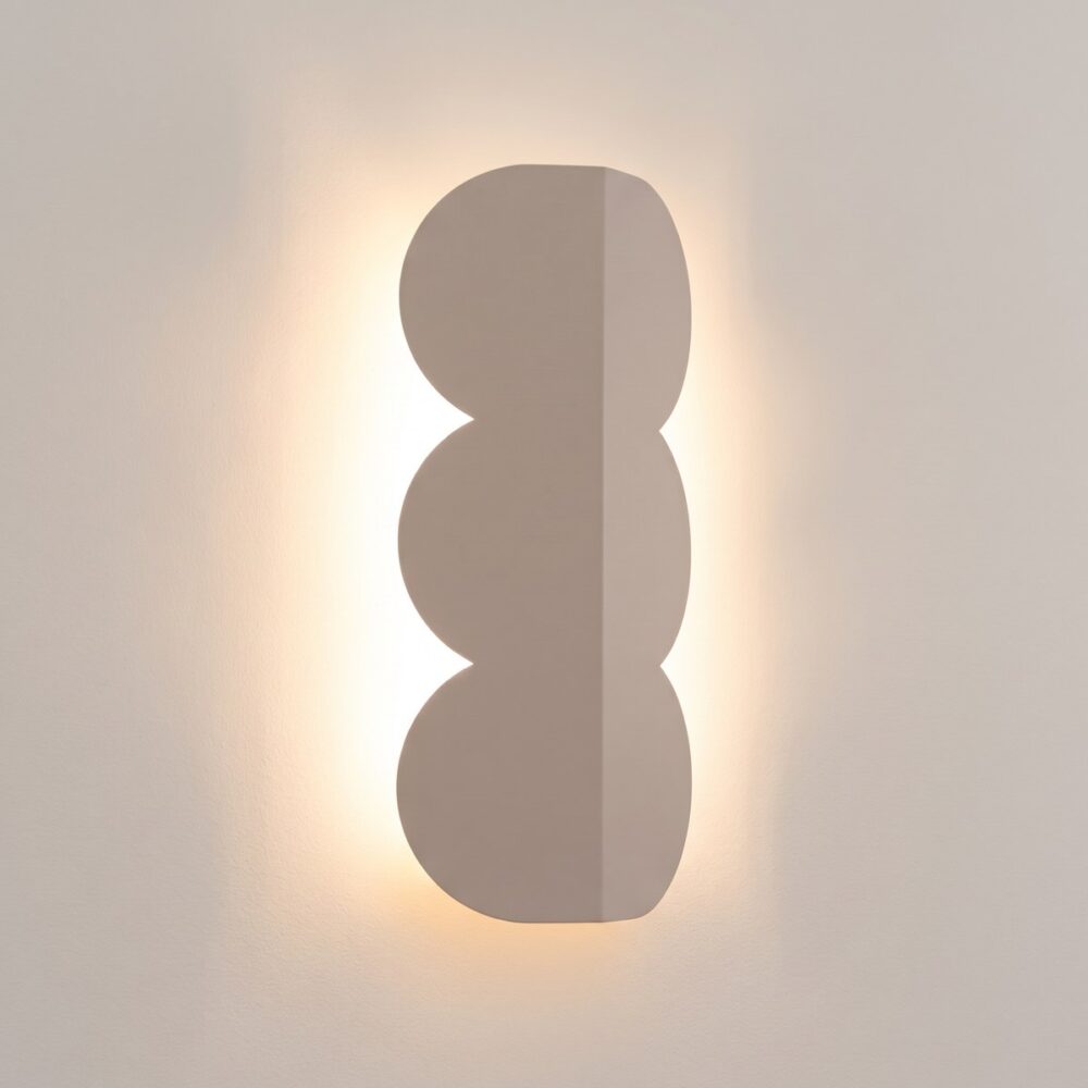 Design aluminium biscuit-shape wall light, 10 colours