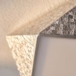 Hammered silver hexagon ceiling light, 45 cm