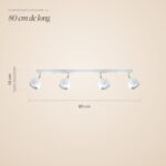 Ceiling light, bar with 4 adjustable ball spots