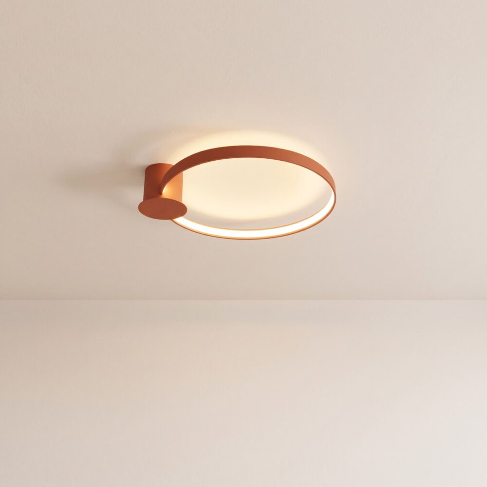 Terracotta LED ring ceiling light, 3 sizes