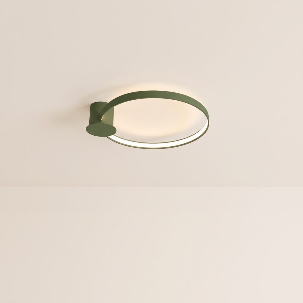 Green LED ring ceiling light, 3 sizes