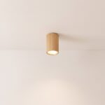 Gold grooved aluminium tubular ceiling light
