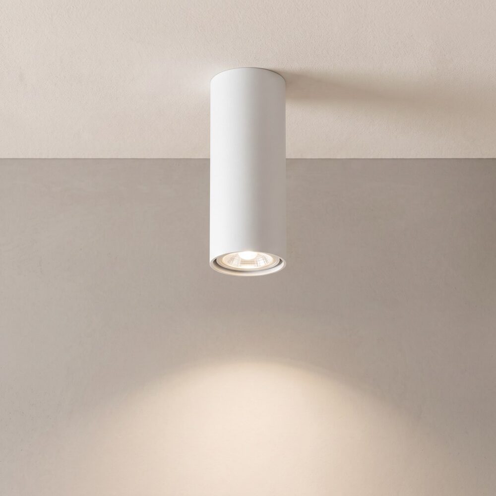 Metal tube ceiling spotlight, 20 cm