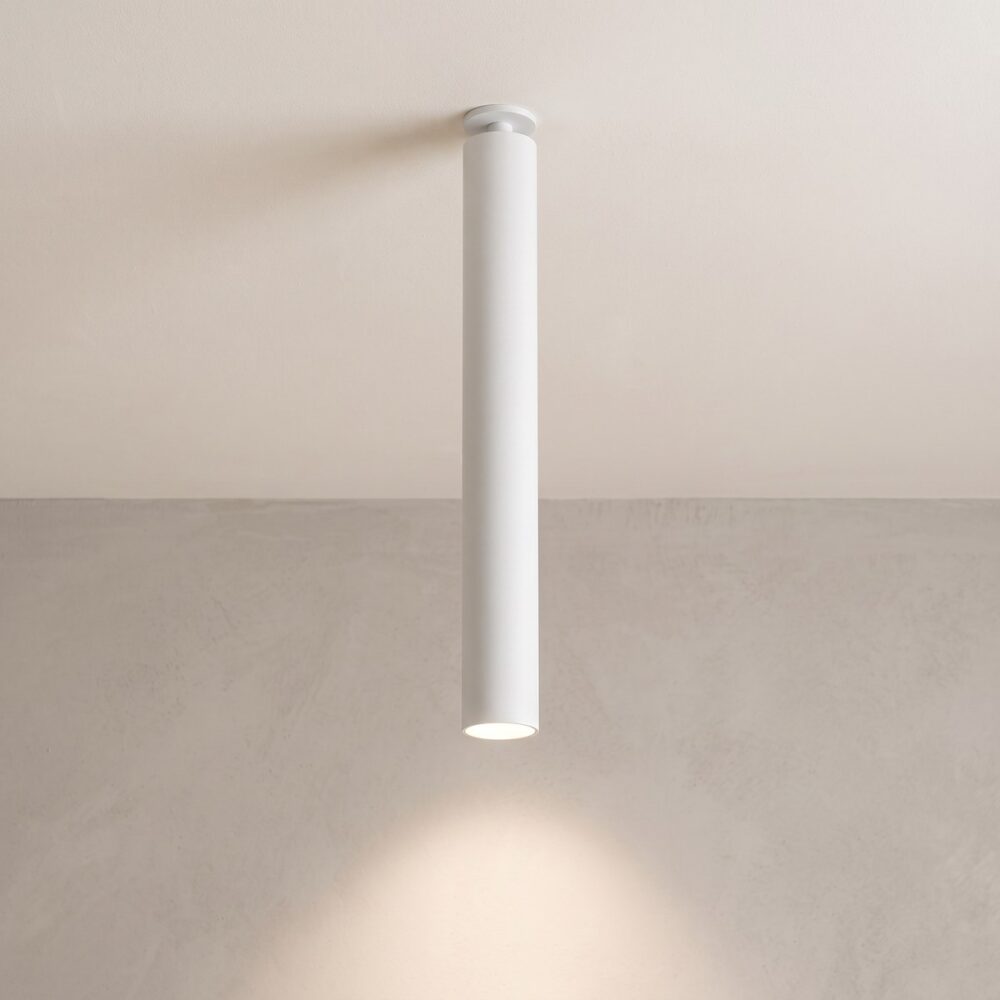 Long metal tube ceiling spotlight, 60 cm