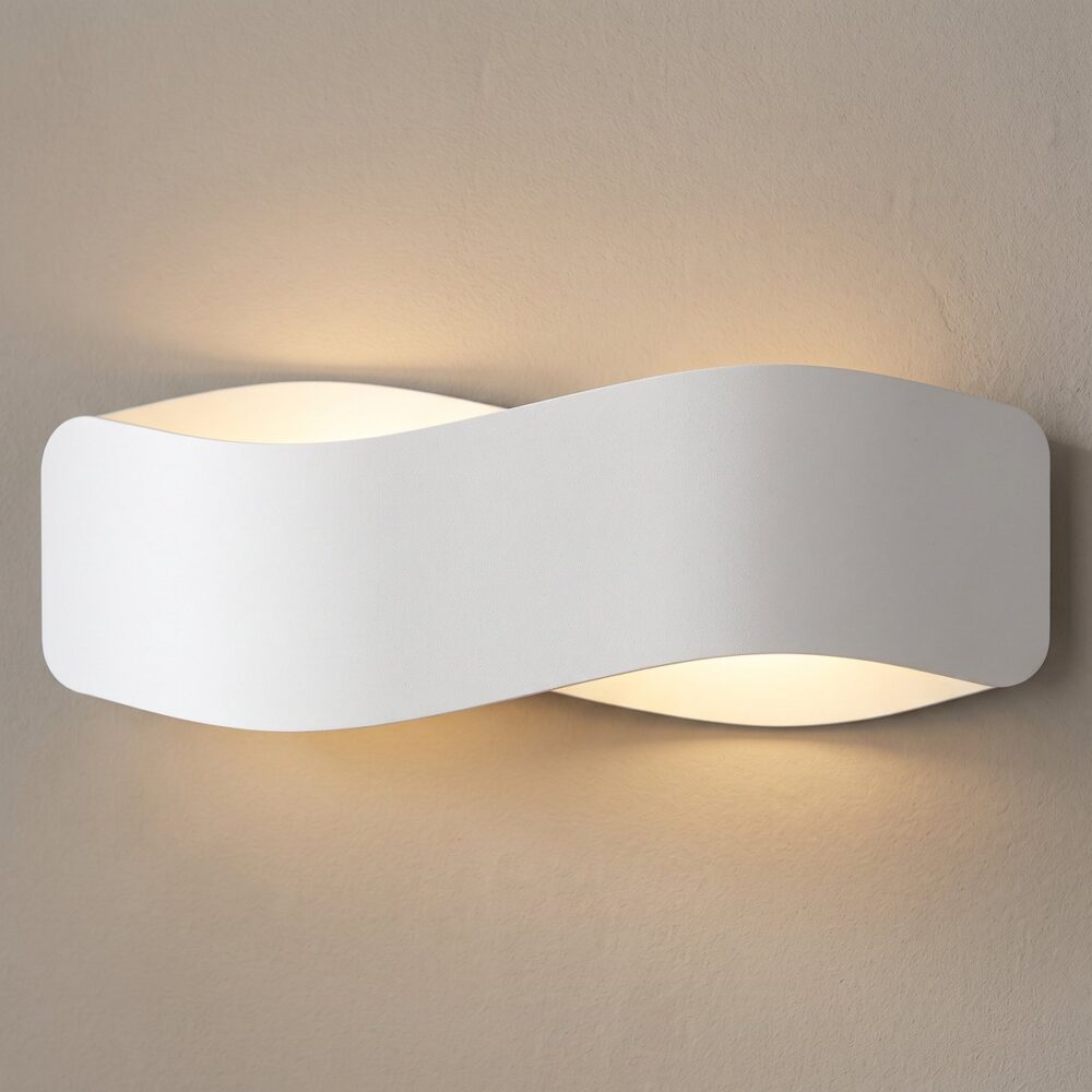 Steel wave wall light, 40 cm, 2 colours