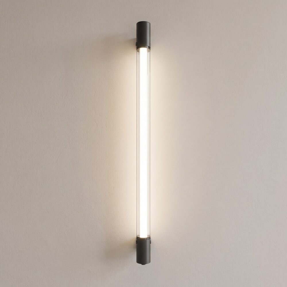 Industrial glass tube wall light, 95 cm