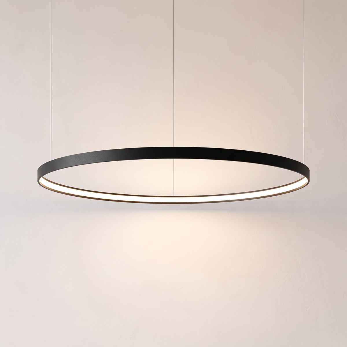 LED ring chandelier, 110 cm, 3 finishes LED ring chandelier, 110 cm, 3 finishes