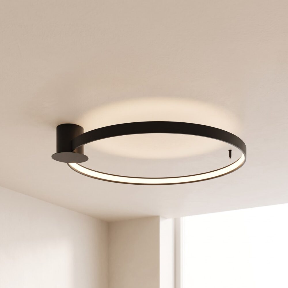 LED ring ceiling light, 78 cm, 3 finishes