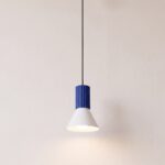 Mediterranean blue and white pendant light, single or triple